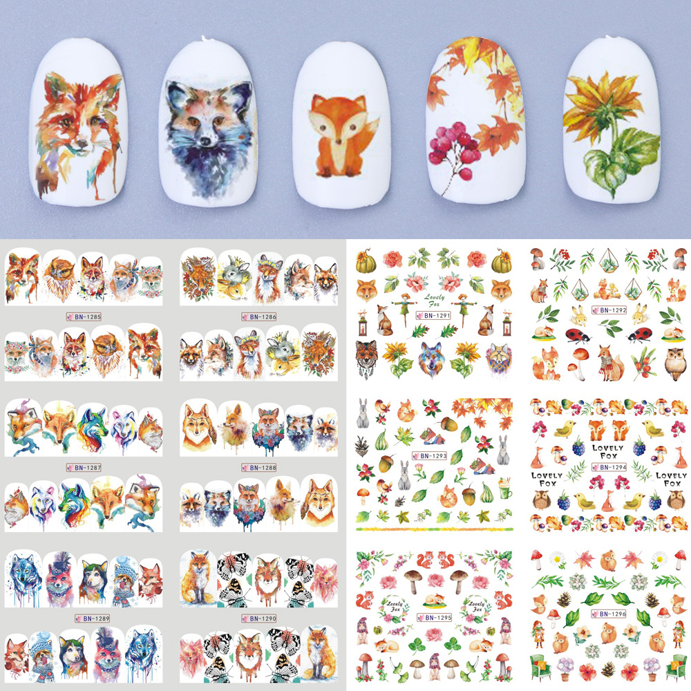 Eauty Health New Stickers For Nails Art Water Decals Decorations Animals Fox Rabbit Tattoos Sliders Foils Polish Manicure Trbn128 Acrylic Nail Kits Acrylic Nails Supplies From Hao Tattoos 4 4 Dhgate Com