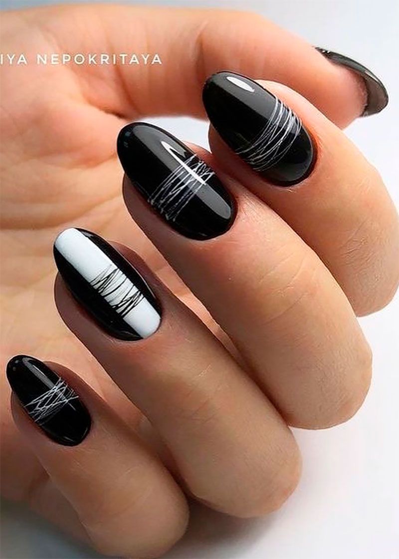 Elegant Black Nails Design I Really Love It Black Nail Designs Gel Nail Art Nail Designs