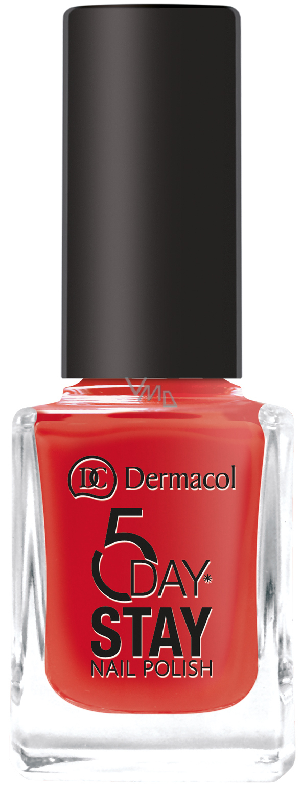 Dermacol 5 Day Stay Long Lasting Nail Polish 21 Monroe Red 11 Ml Vmd Parfumerie Drogerie