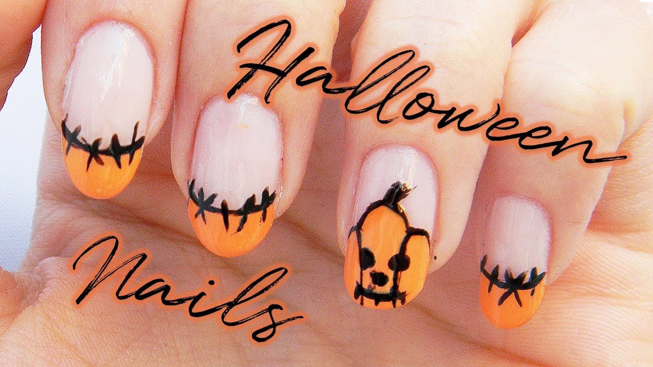Halloweenske Nechty Halloween Nails Youtube