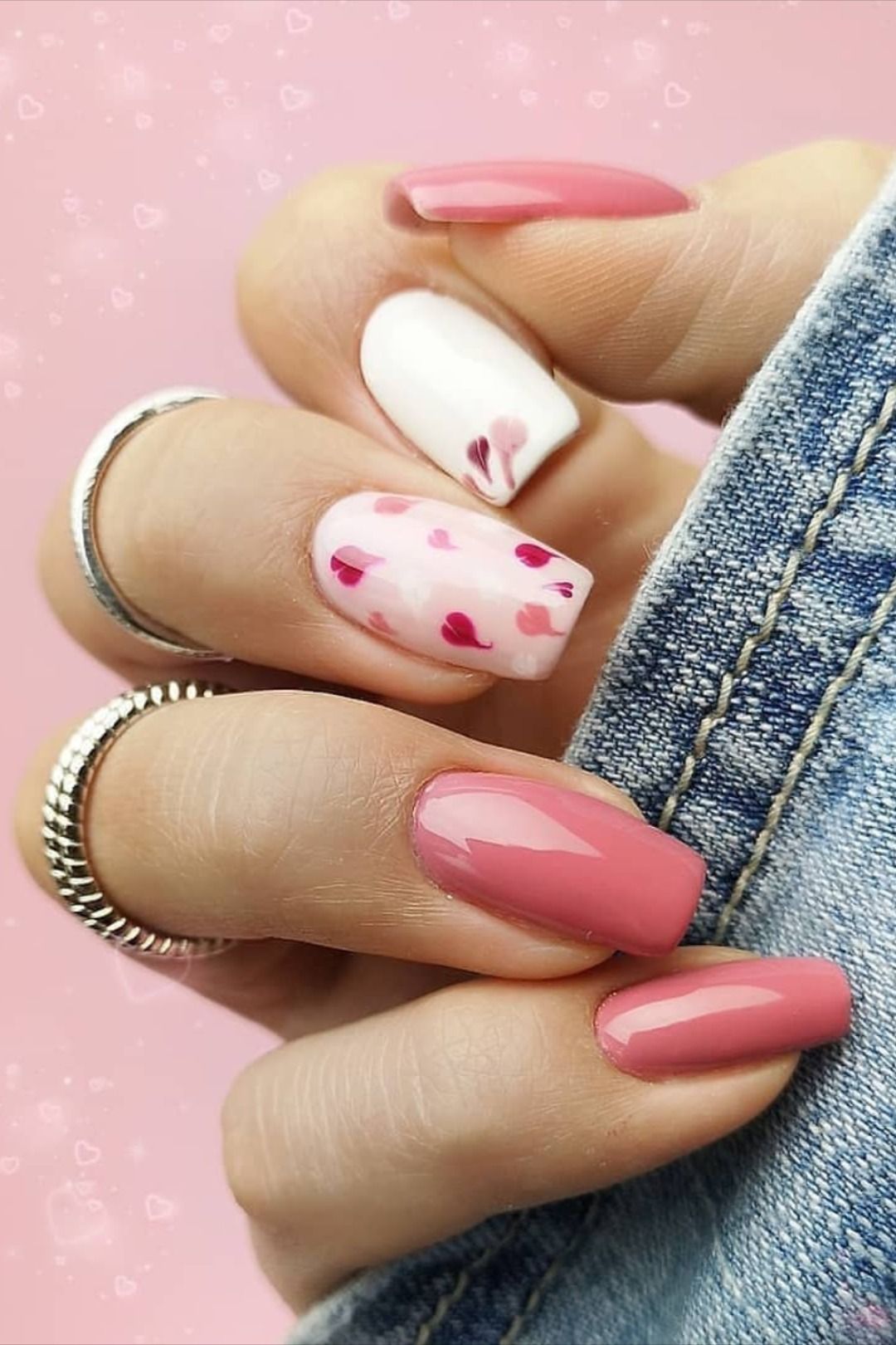 The Best Valentine S Day Nails Right Now In 2020 With Images Gelove Nehty Design Nehtu Nehty