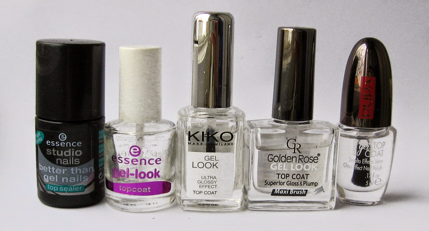 Secretly In Love With Nail Polishes Gel Top Coat Review Essence Kiko Golden Rose Pupa