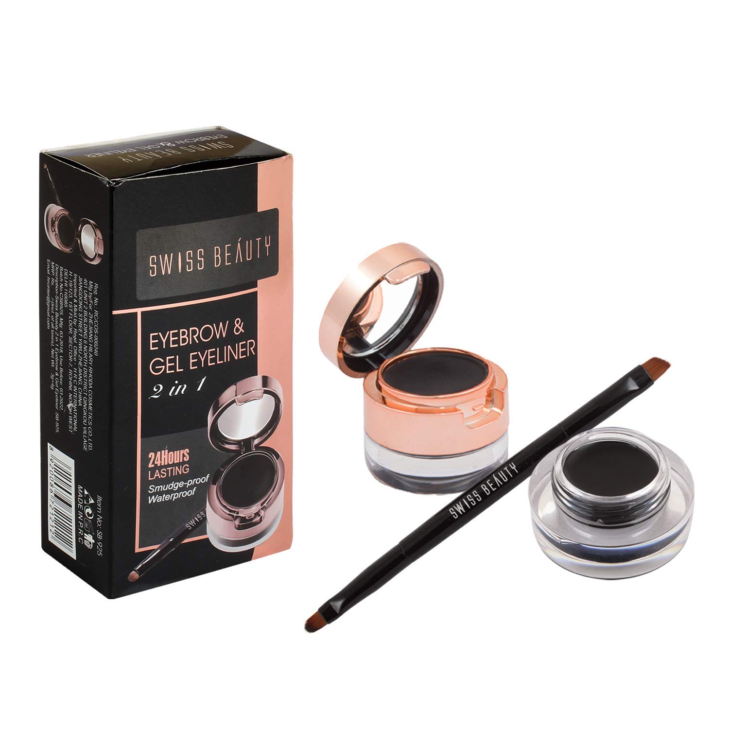 Swiss Beauty B W All Gel Eyeliner And Eyebrow 2 In 1 24 Hours Lasting Smudge And Water Proof Black Buy Online In Cambodia Swiss Beauty Products In Cambodia