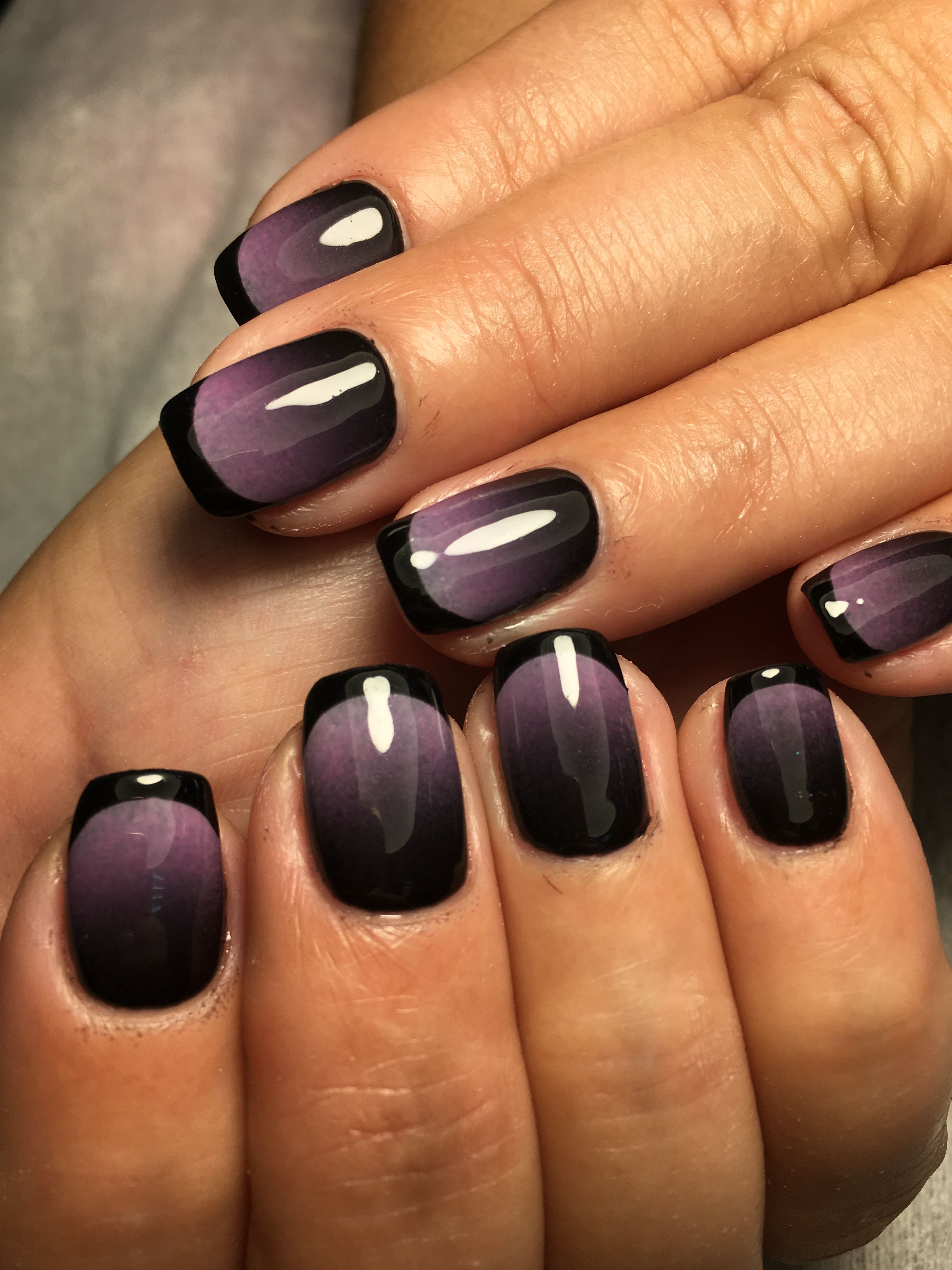 Purple Ombre Great Halloween Nails Prom Nails Manicure Fashion Nails