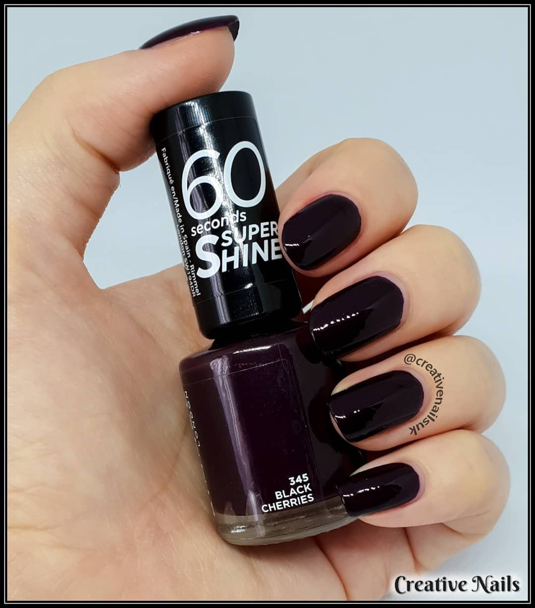 Rimmel London 60 Seconds Super Shine Black Cherries Such A Gorgeous Nail Polish Shade For Your Nails For A Dark Purple Nails Purple Nail Polish Nail Polish