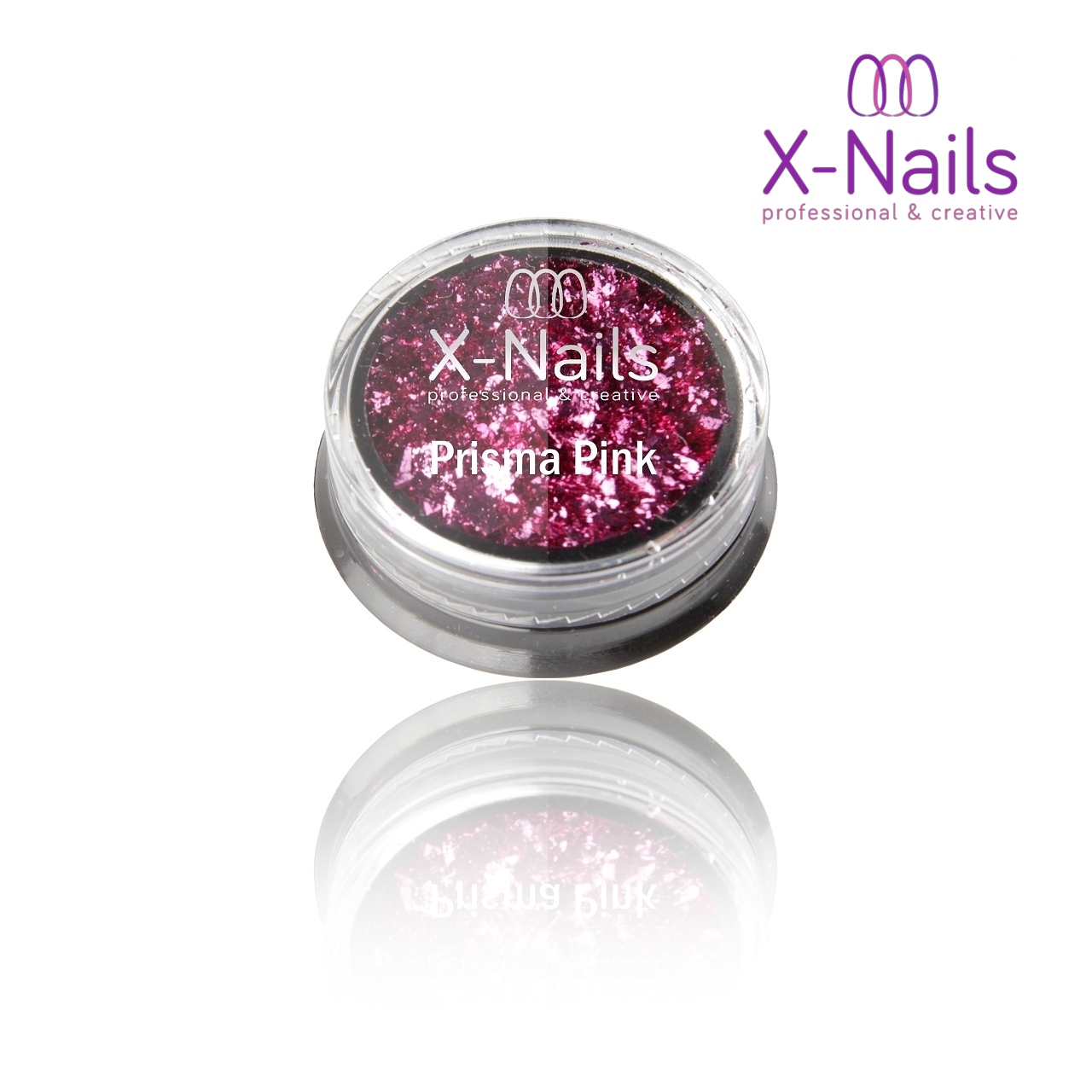 X Nails Zrcadlovy Lestici Pigment Na Nehty Prisma Pink X Nails Gelove Akrylove Nehty
