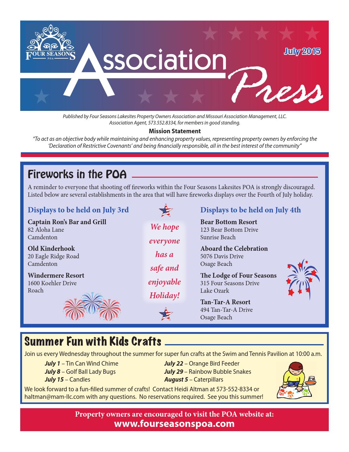July 2015 Association Press By Four Seasons Poa Issuu