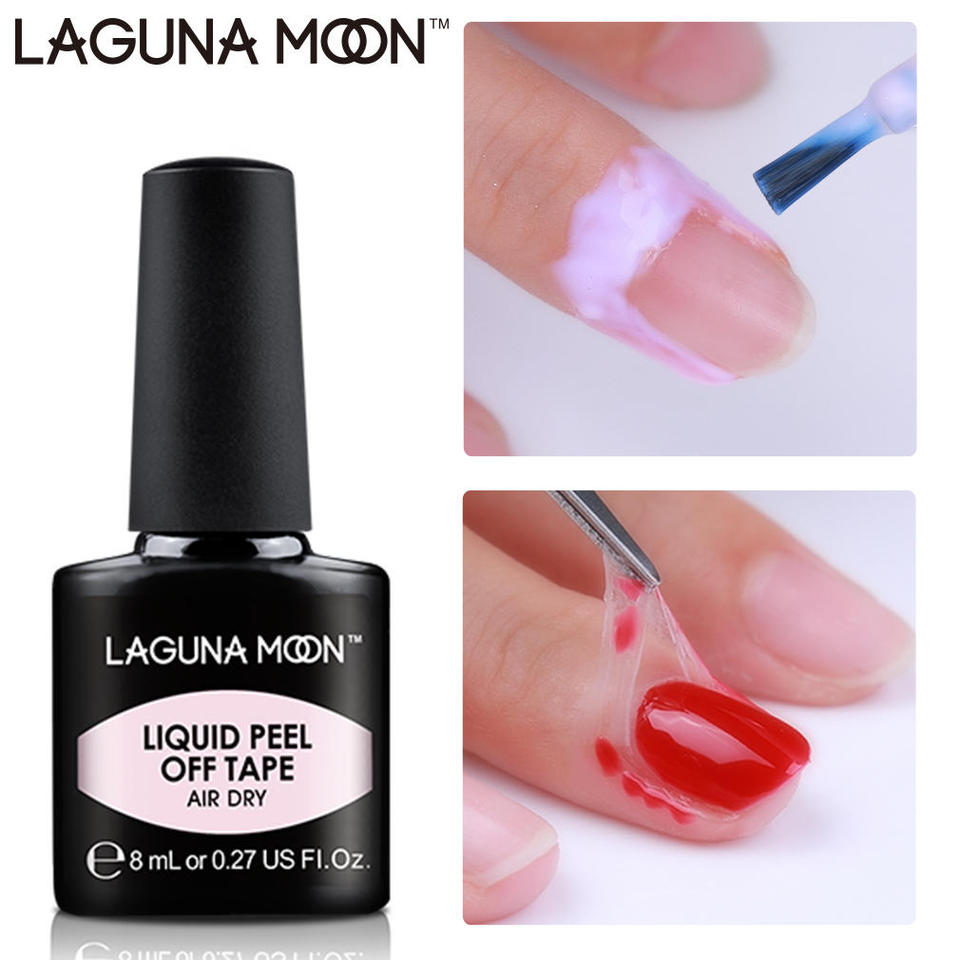 Lagunamoon 8ml Nail Latex Pink Peel Off Tape Liquid Glue Gellak Lucky Lacquer Protect Nails Polish Block Nail Varnish Nail Polish Aliexpress