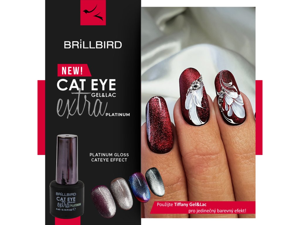 Cat Eye Gel Lac 4ml Platinum Brillbird Czech