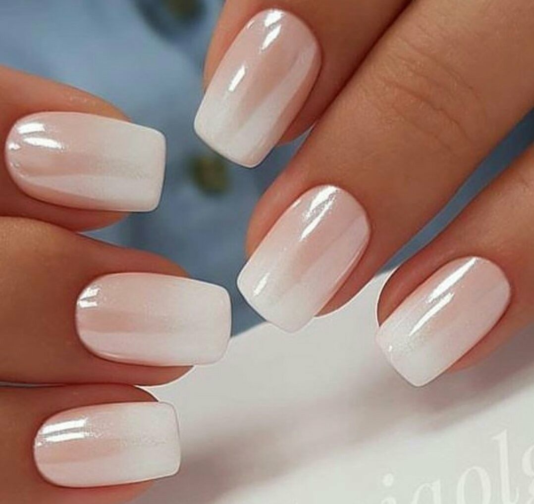 Pin By Kristyna Singer On Nails White Chrome Nails Ambre Nails Pearl Nails