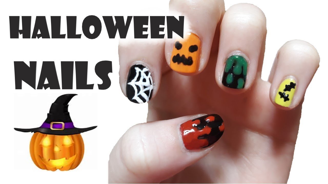 Diy Halloweenske Nehty Halloween Nails Marky Youtube