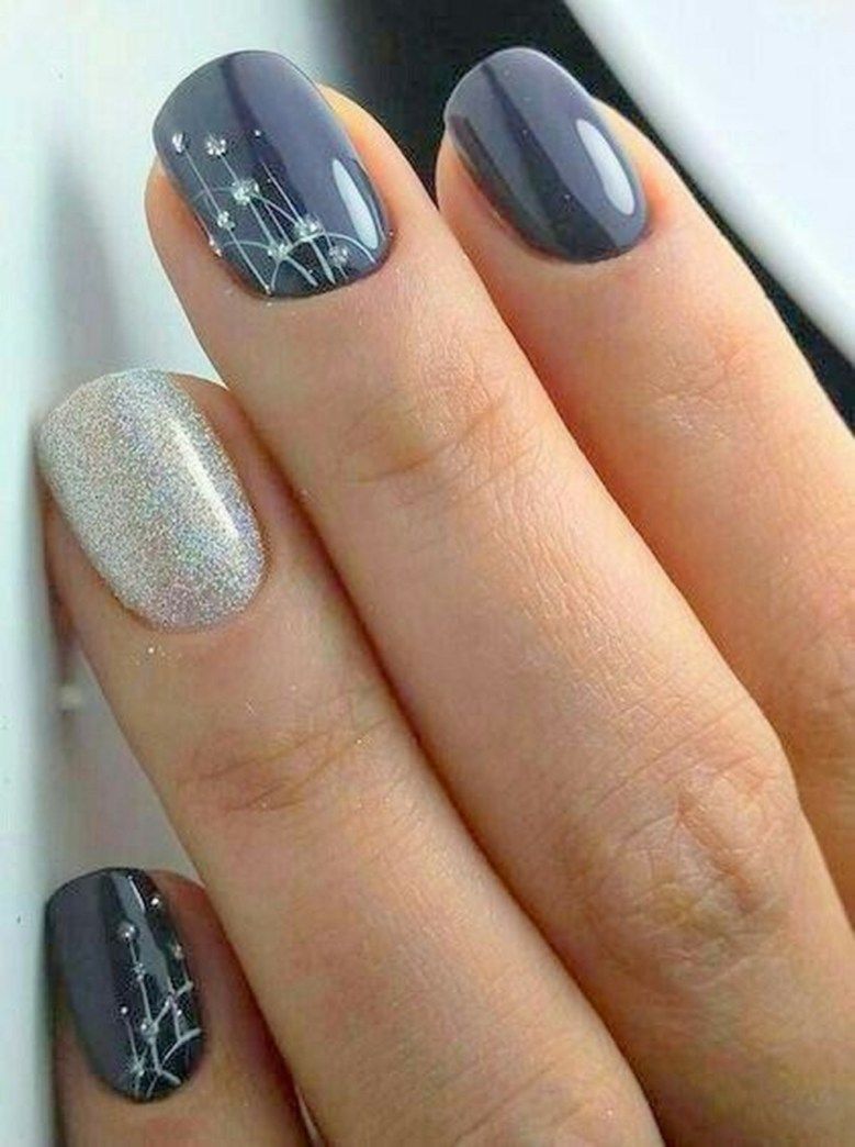 Holiday Winter Nail Art Design To Copy Right Now 14 Bridal Nail Art Simple Nail Designs Simple Nails