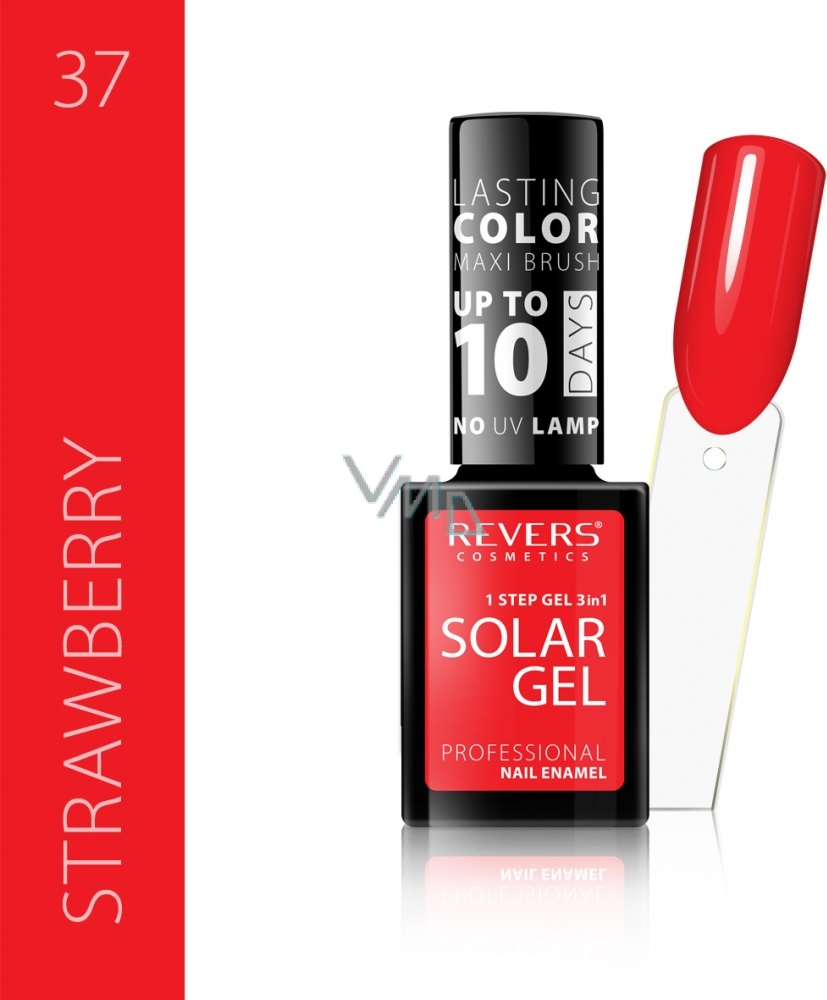 Revers Solar Gel Gelovy Lak Na Nehty 37 Strawberry 12 Ml Vmd Drogerie A Parfumerie