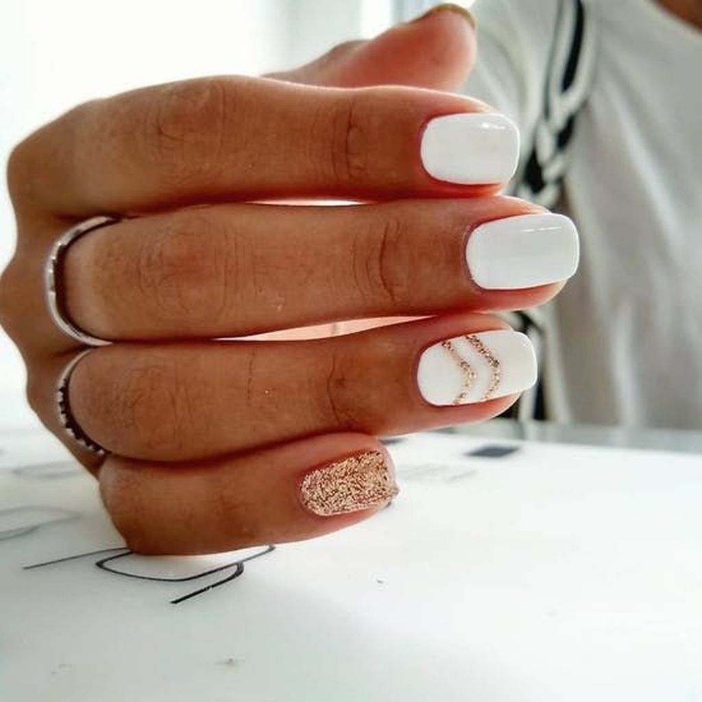 37 Unique Nail Design Ideas For Your Appearances Square Nail Designs White Nail Art White Nails