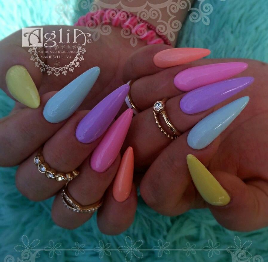 Acrylic Nails Gel Design Summer Nails Candy Nails