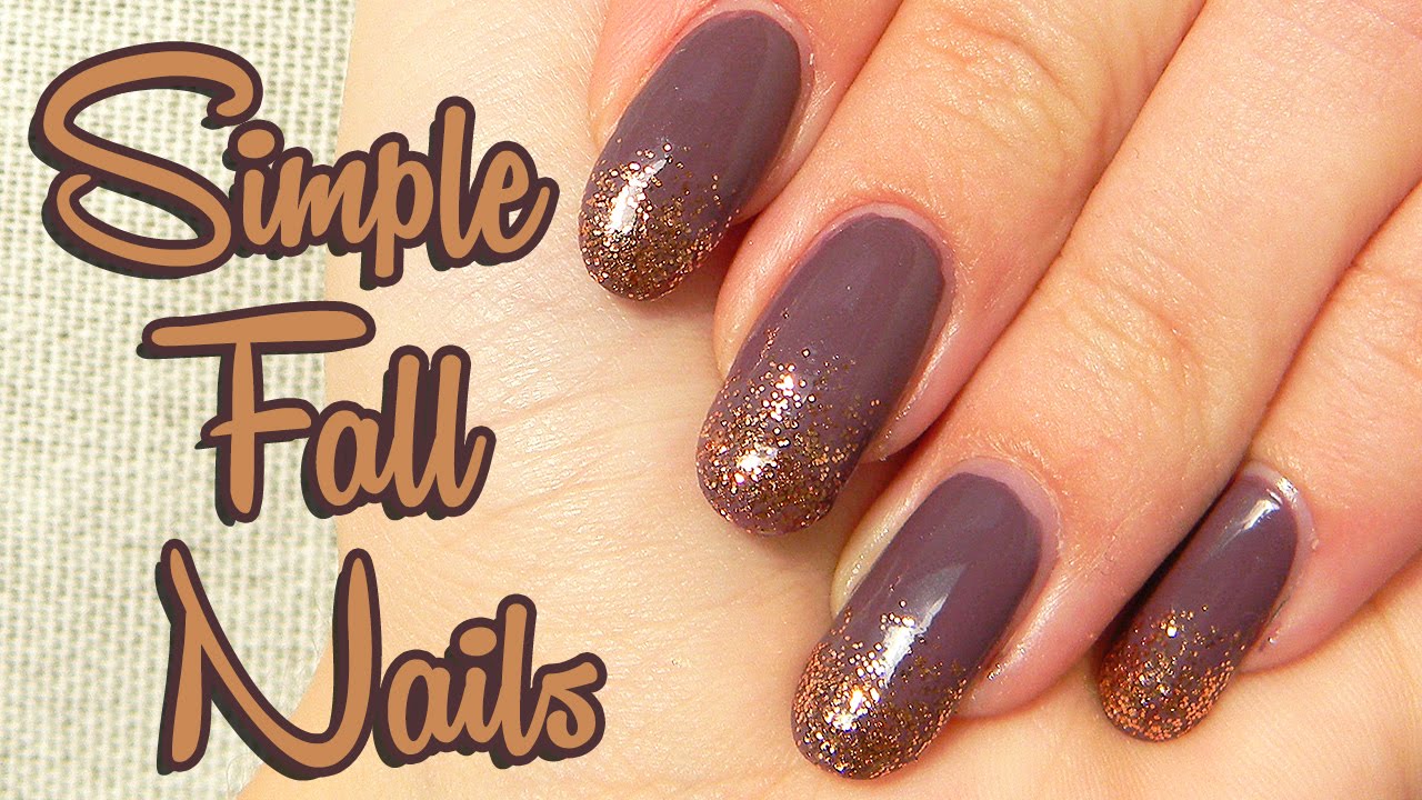 Jednoduche Jesenne Nechty Simple Fall Nails Youtube