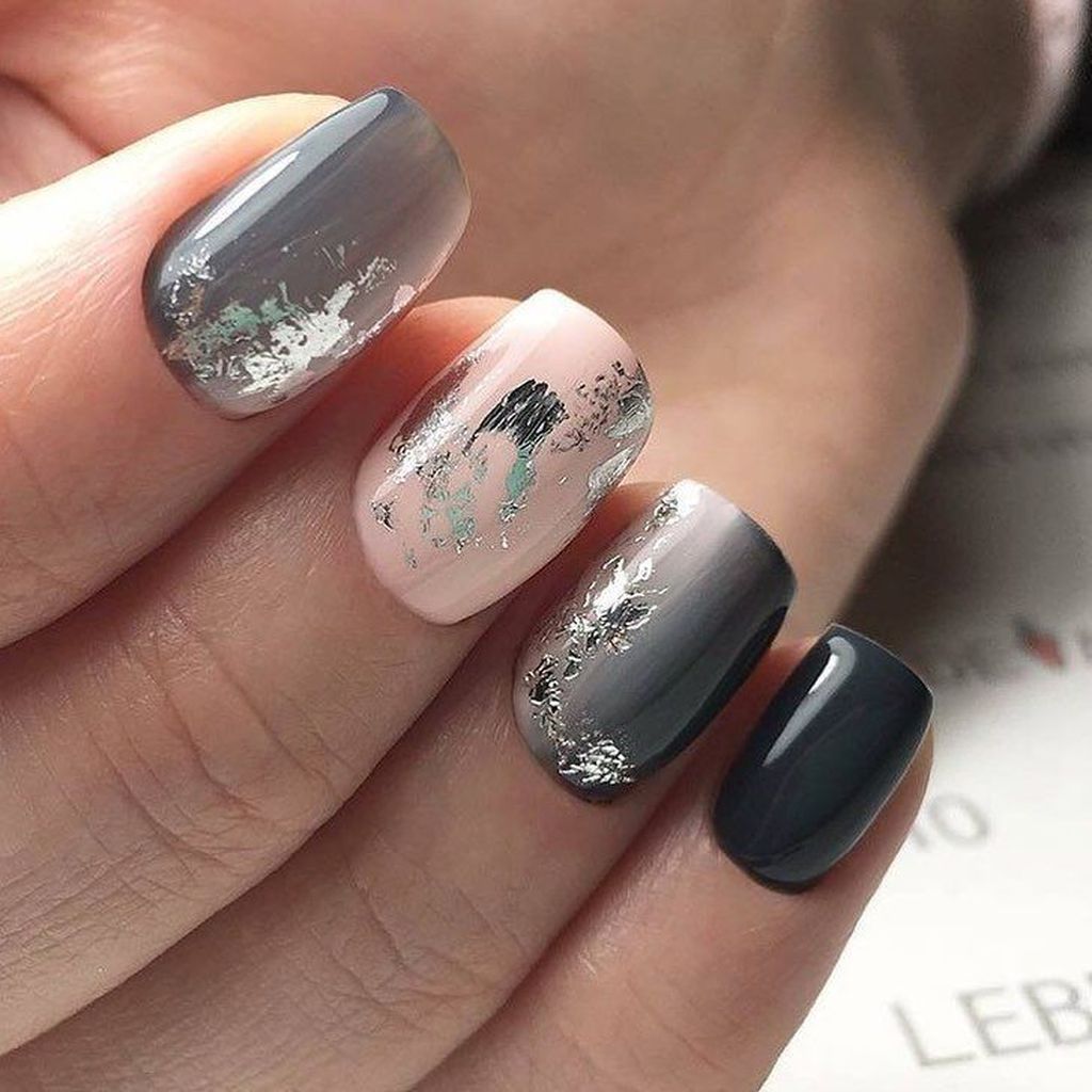 42 Outstanding Fall Nails Designs Ideas That Make You Want To Copy Pink Grey Nails Fashion Nails Pink Nails