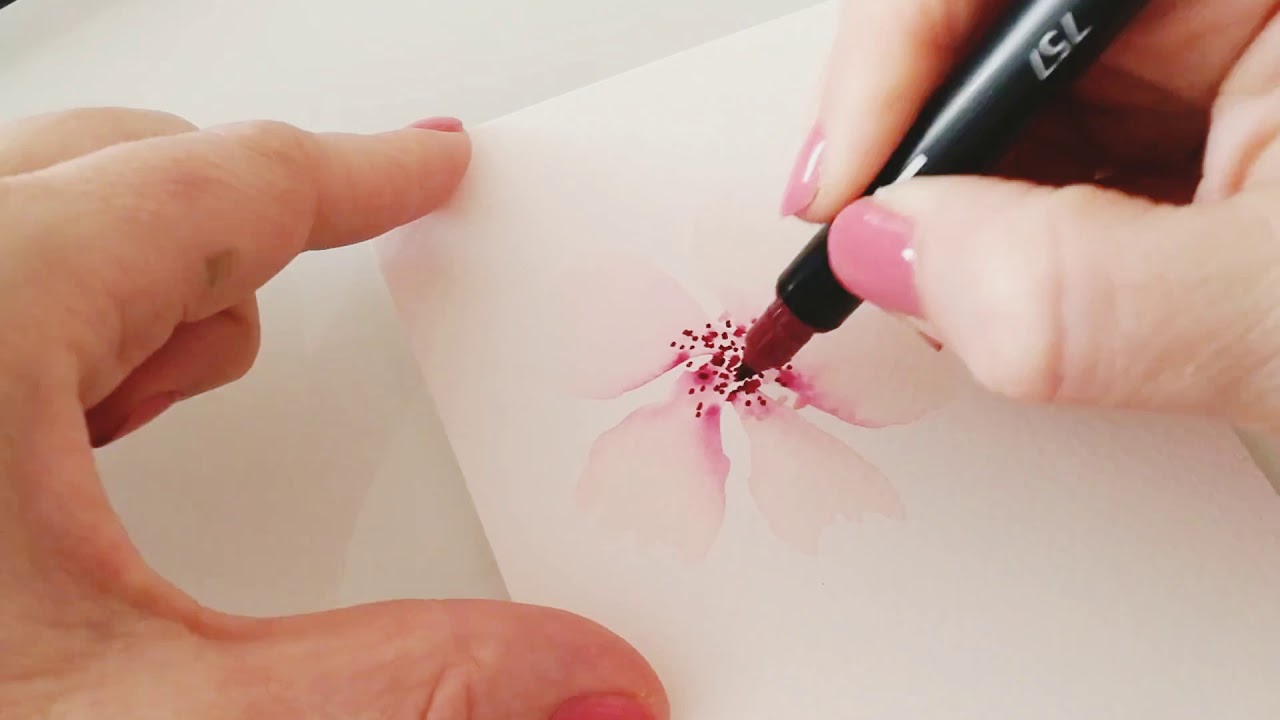 Jak Na Akvarelove Malovane Kvety Adela Youtube