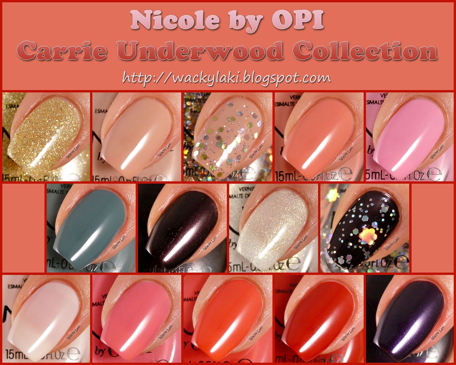 Wacky Laki Nicole By Opi Carrie Underwood Collection Swatches And Review Nicole By Opi Nails Inspiration Hot Nails