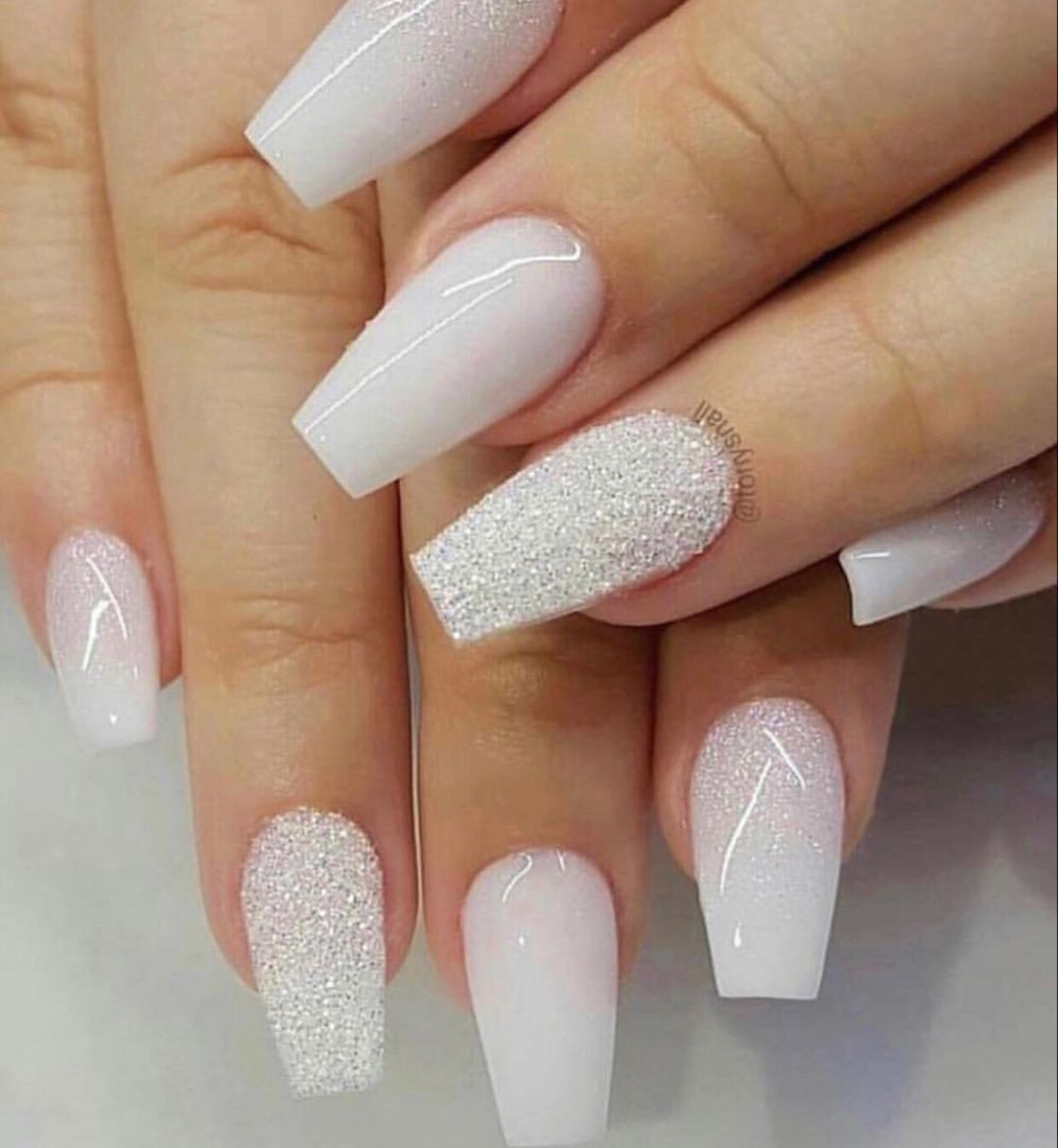 Beautiful Nail Designs To Inspire You In 2020 White Acrylic Nails Coffin Nails Designs Prom Nails