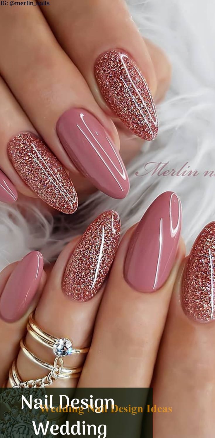 35 Simple Ideas For Wedding Nails Design 1 Ombre Nehty