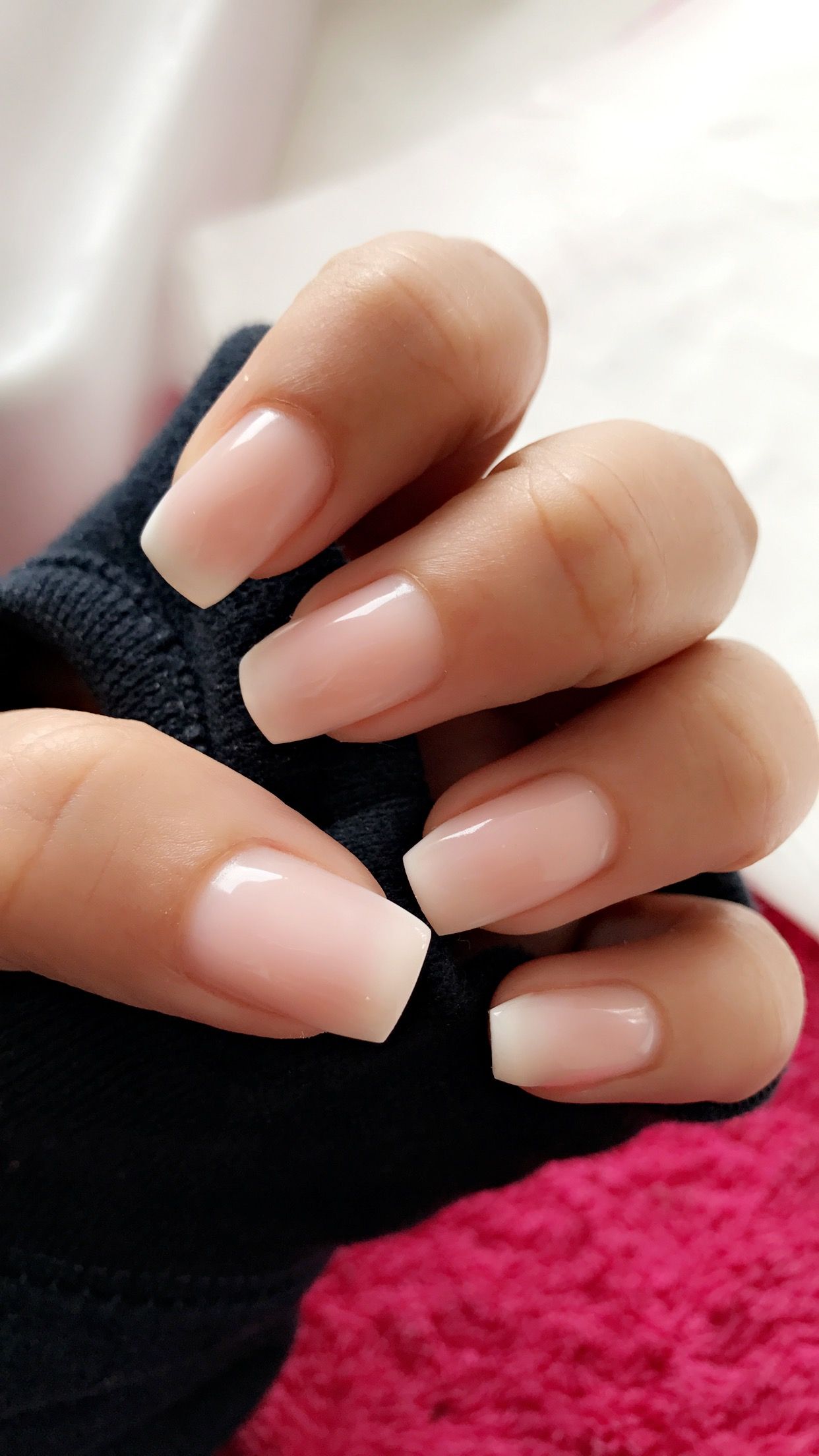 Ombre French Tips Neutral Nail Art Designs Solid Color Nails Minimalist Nails