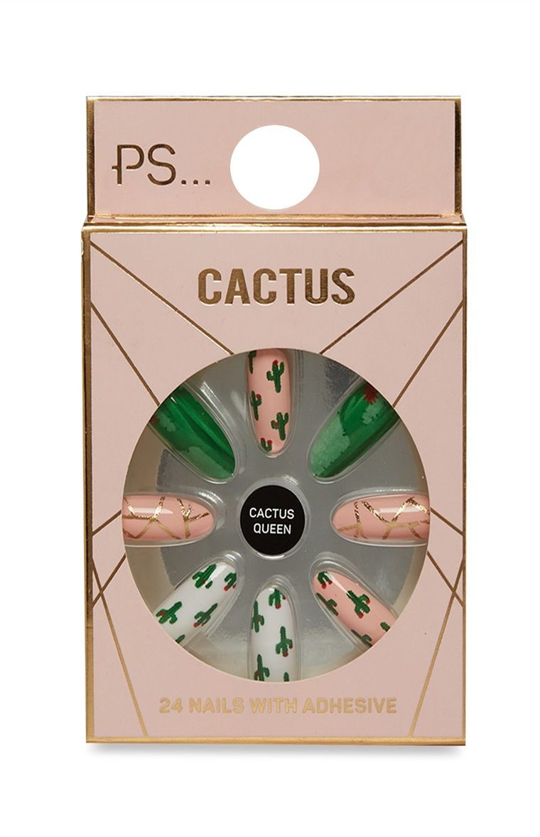 Primark Pointed Cactus Nails Primark Nails Fake Nails Fake Nails For Kids