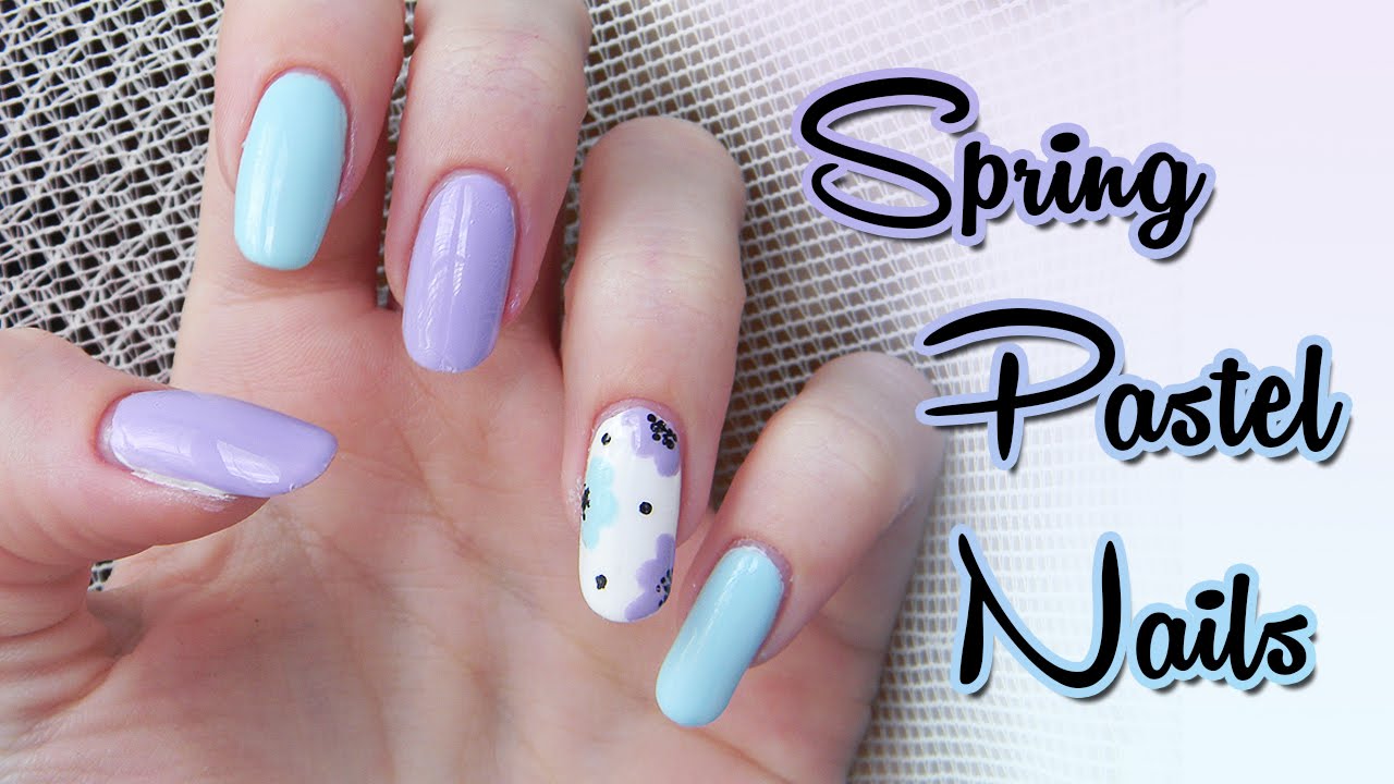 Pastelove Nechty Na Jar Leto Pastel Nails For Spring Summer Youtube