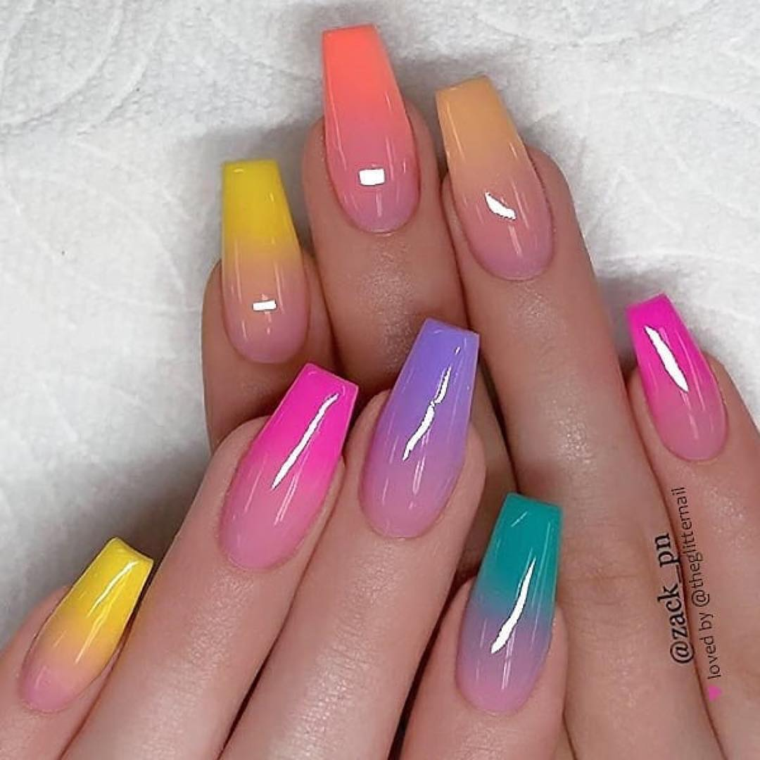 45 Simple Summer Nails Colors Designs 2019 Gelove Nehty Design Nehtu Nehty