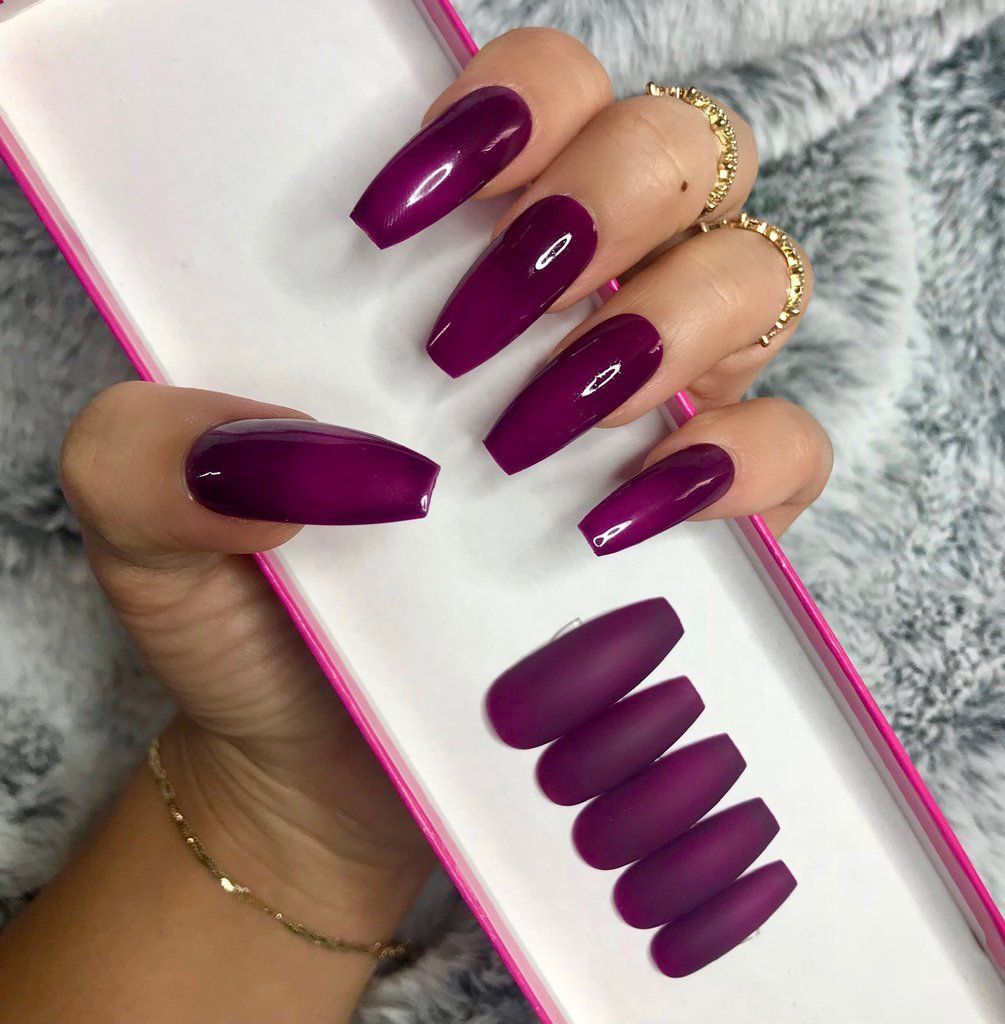 Awesome 52 Top Trending Nail Art Design For Winter To Spring Http 101outfit Com Index Php 2019 01 26 52 Top Tren Plum Nails Best Nail Art Designs Ombre Nails