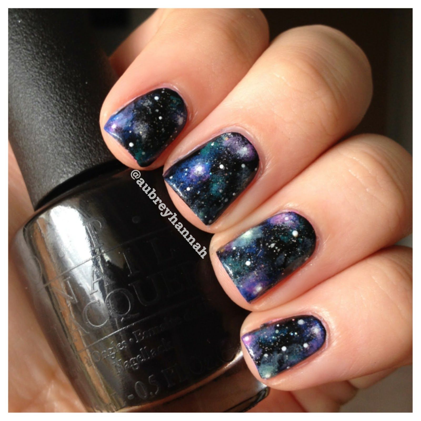 Galaxy Nails Tutorial Nehty
