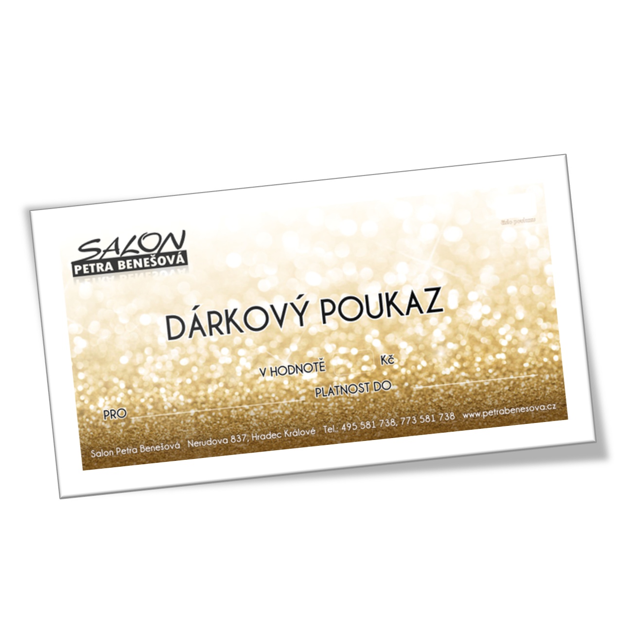 Darkovy Poukaz 500 Kc Online Verze Salon Petra Benesova