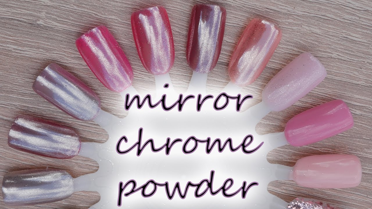 Zrcadlove Pigmenty Na Nehty Mirror Chrome Powder Youtube