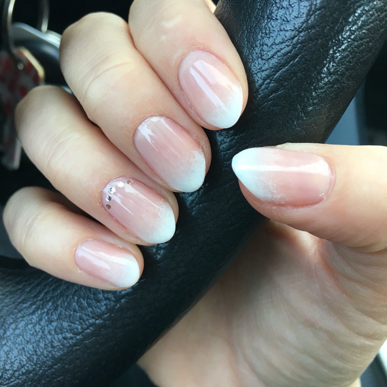 Almond Shaped Nails Ombre French Manicure Nehty